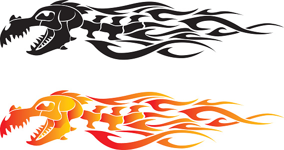 Clip Art Of A Tribal Flame Clip Art, Vector Images & Illustrations ...