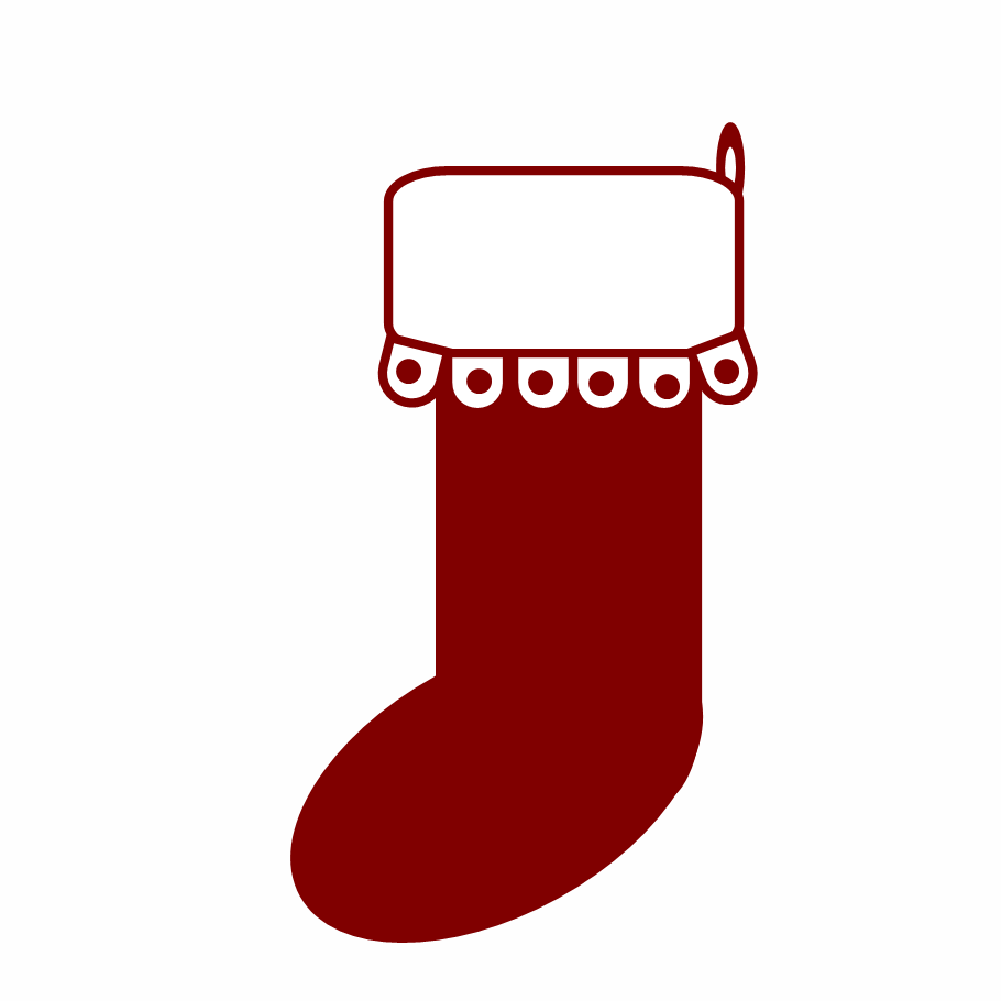 Vintage Christmas Stocking Clipart