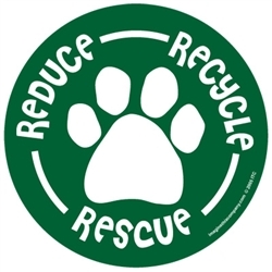 Reduce Recycle Reuse Paw Print Magnet