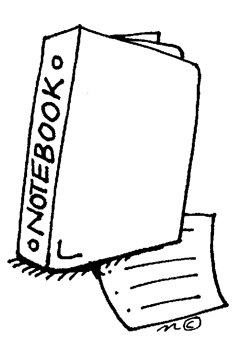 Student notebook clipart