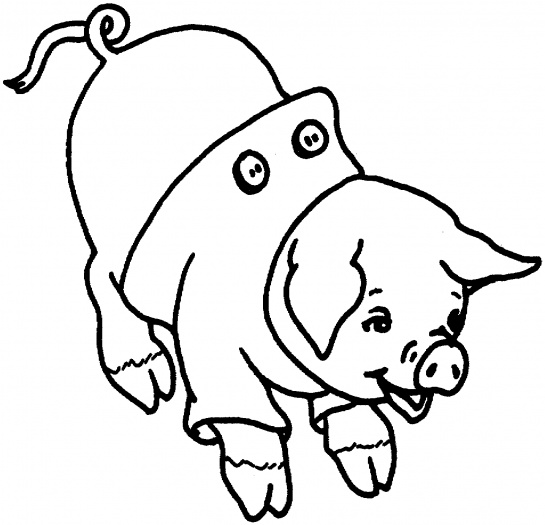 Pig Outline coloring page | Super Coloring