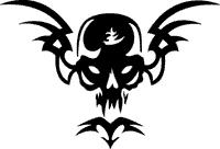 Tribal Skull With Wings Sticker - Car Stickers