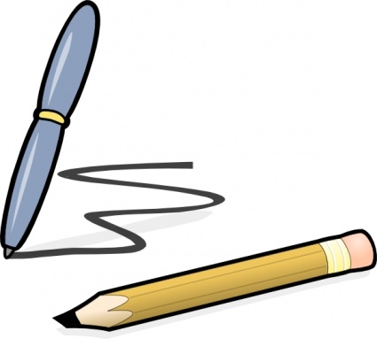 Pen & Pencil clip art vector, free vectors