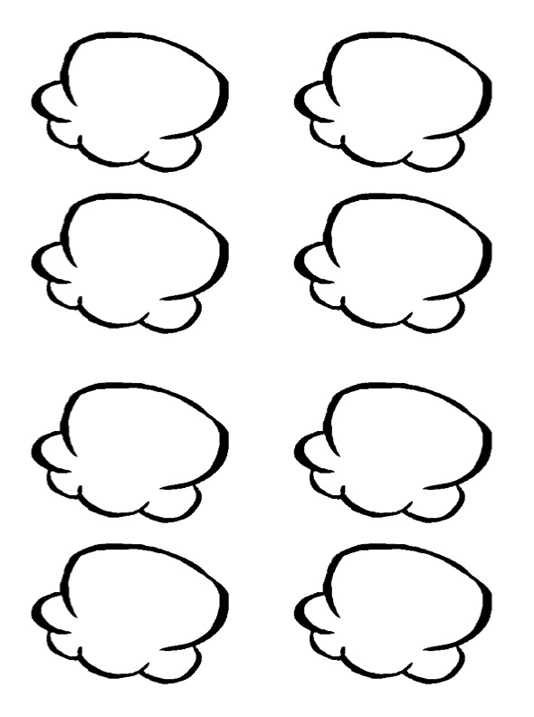 Popcorn Pieces Clipart Black And White