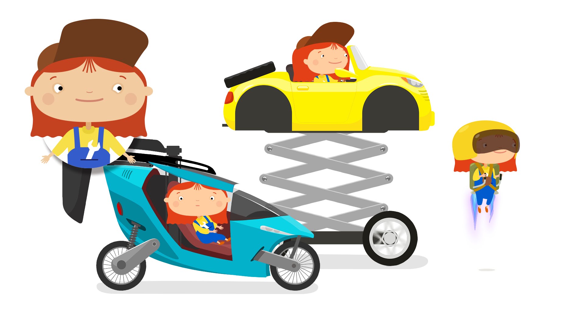 CAR DOCTOR! Kid's Cartoon about cars. Flying car& the Traffic Jam ...