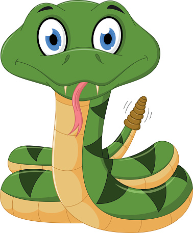 Cartoon Of A Rattle Snakes Clip Art, Vector Images & Illustrations ...