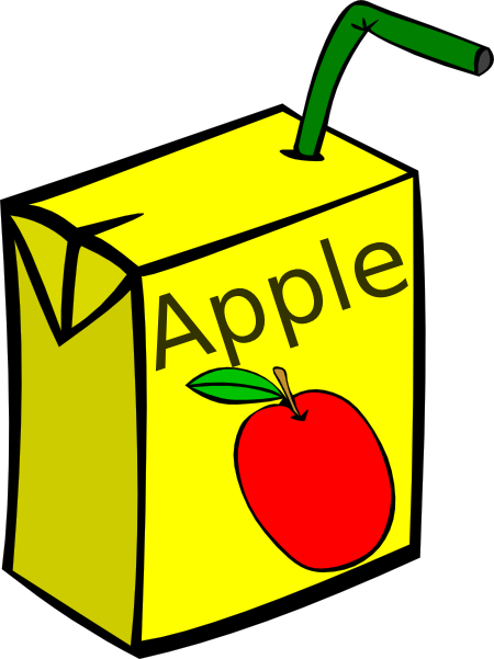 Apple juice box clipart