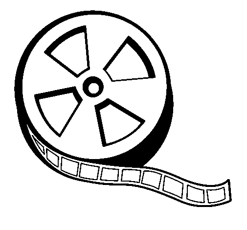 movie reel coloring page