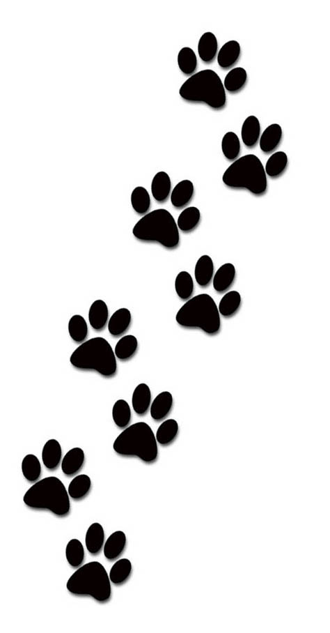 Clipart of dog paw print camo