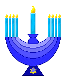 Hanukkah Clip Art of menorahs and candles plus titles and dividers