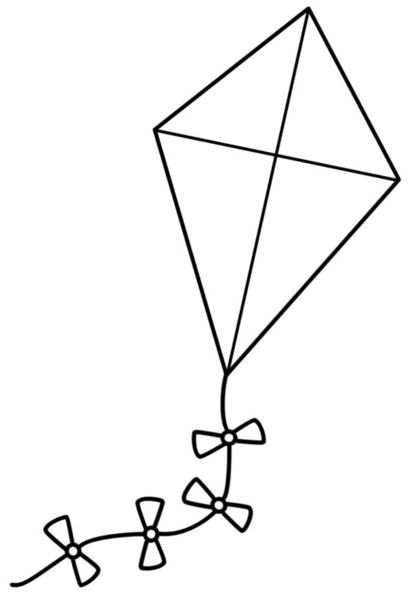 Best Photos of Kite Shape Coloring Page - Kite Coloring Page ...