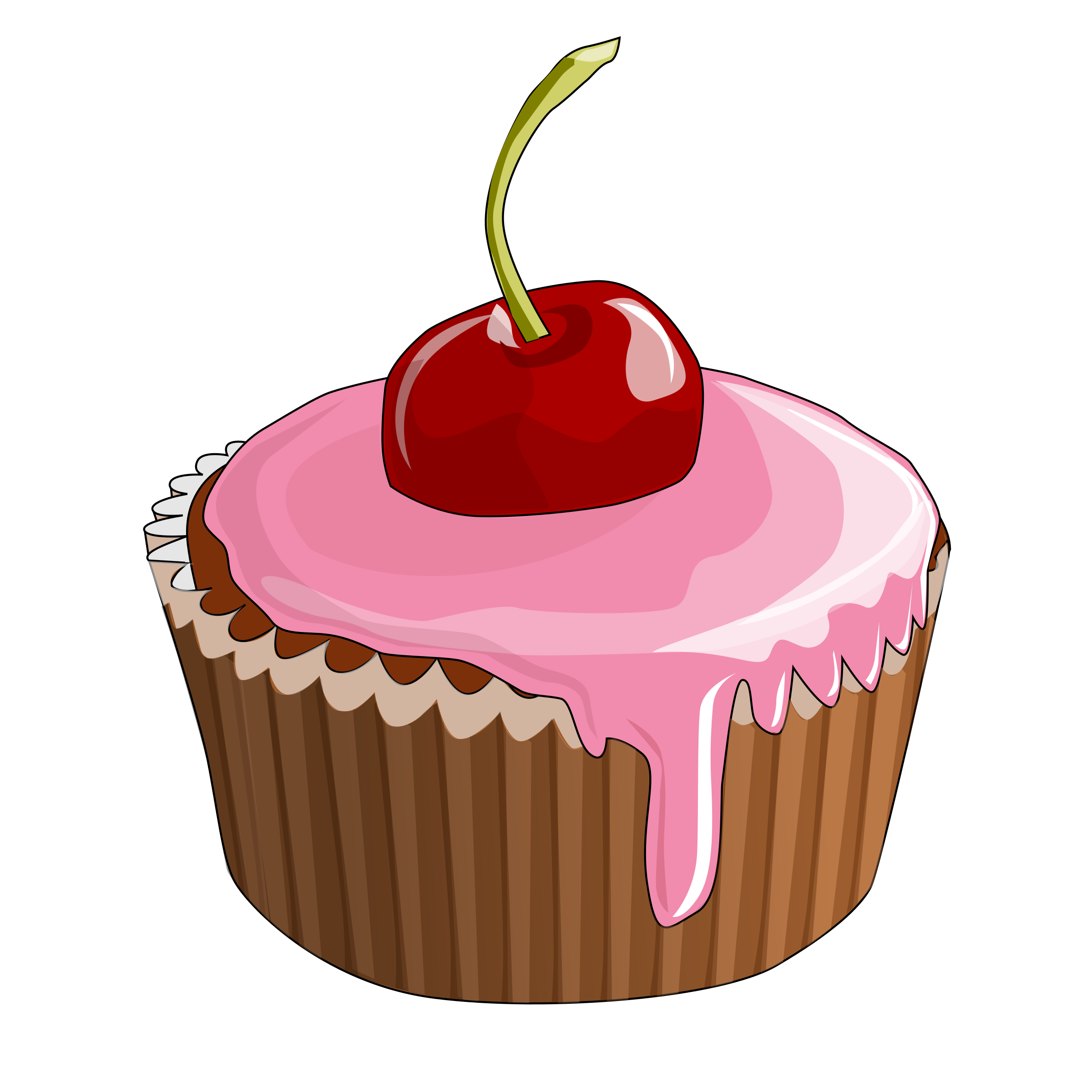 Cherry Cupcake Vector Clipart - Free Public Domain Stock Photo