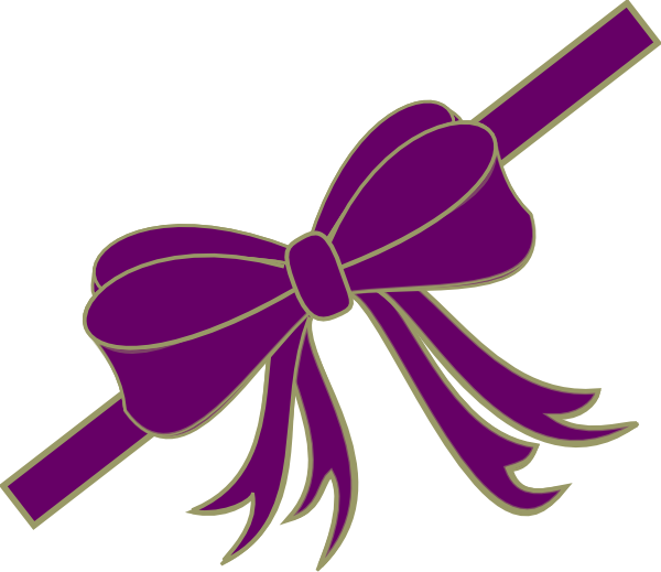 Purple Ribbons With Hearts Seamless Photo