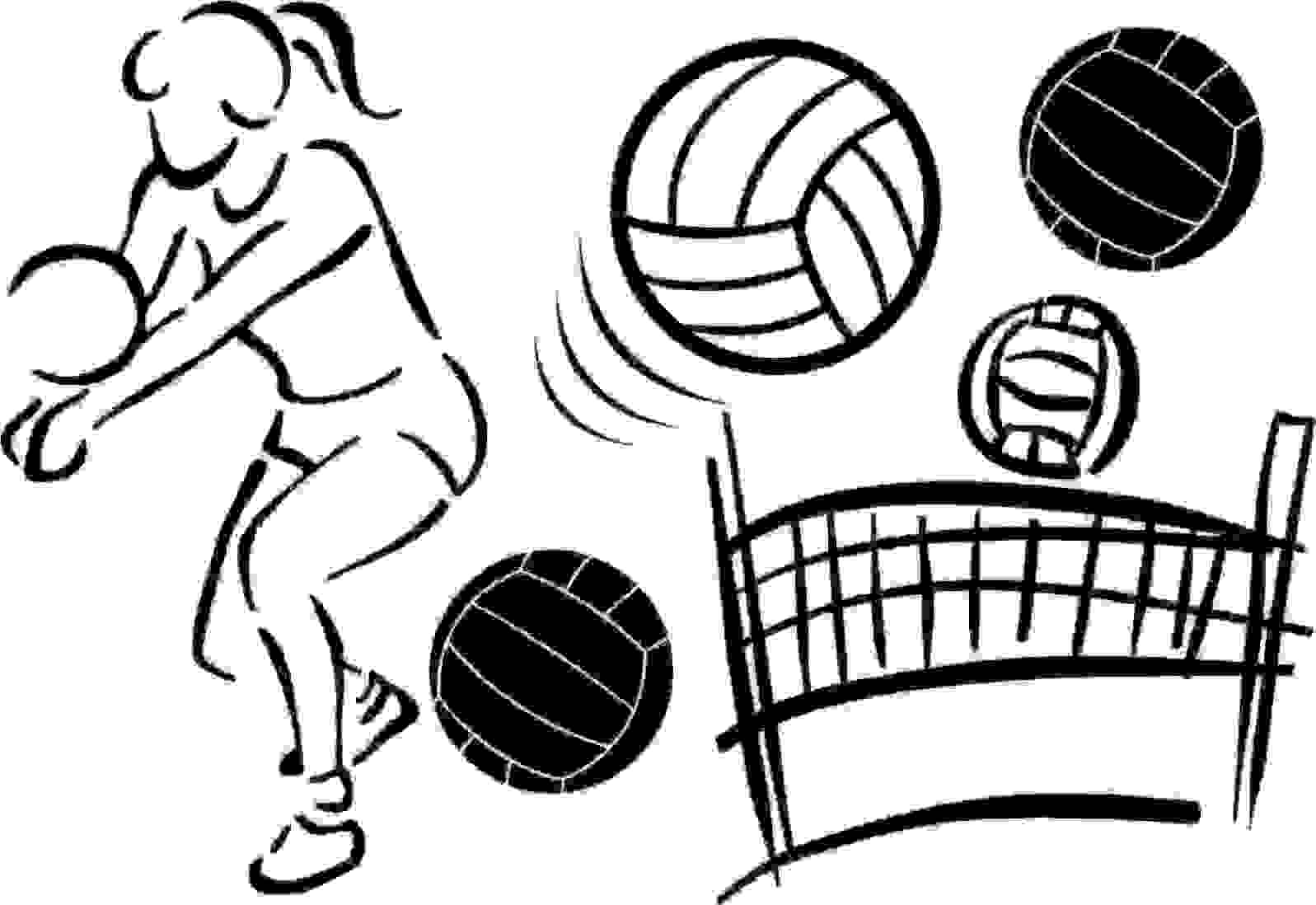 Volleyball Vinyl Wall Decals Pack - Sports Decals - ClipArt Best