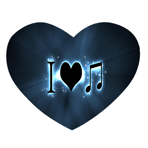 I Love Music Heart-shape Rubber Coaster Custom Heart Coasters