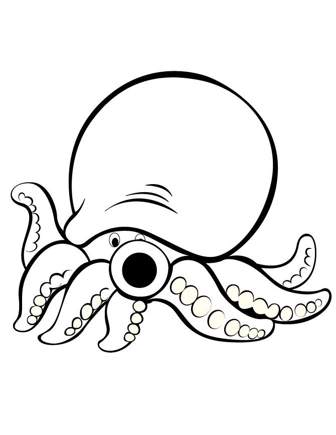 Octopus Coloring Page - Free Clipart Images