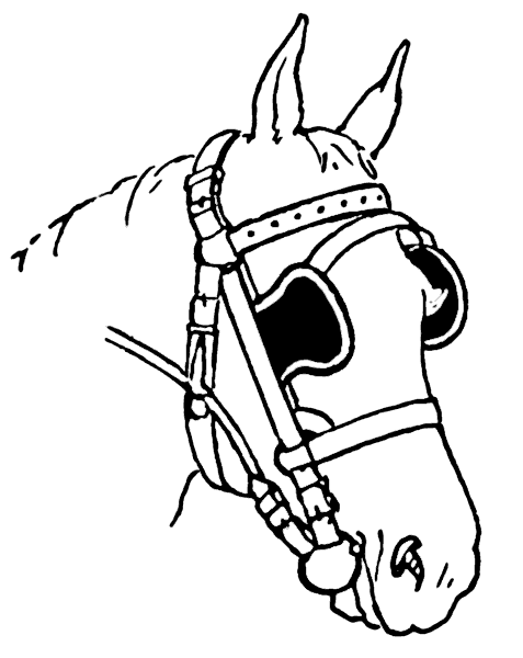 Free Horse Coloring Pages Clipart, 2 pages of Public Domain Clip Art