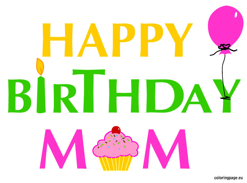 Happy Birthday Mom written