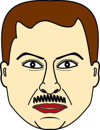 Face of a man with mustache | Public domain vectors