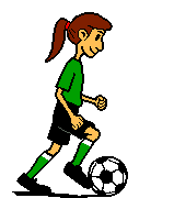 Girl soccer player clipart