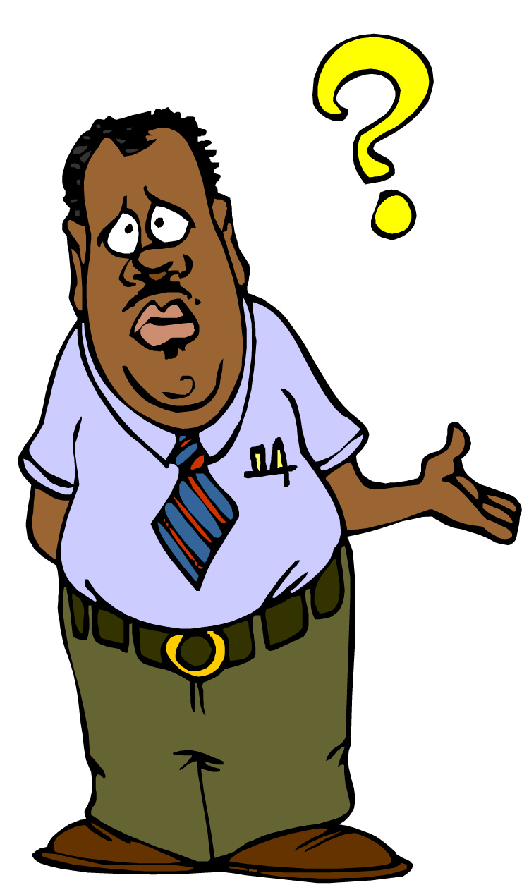 Confused Black People Clipart