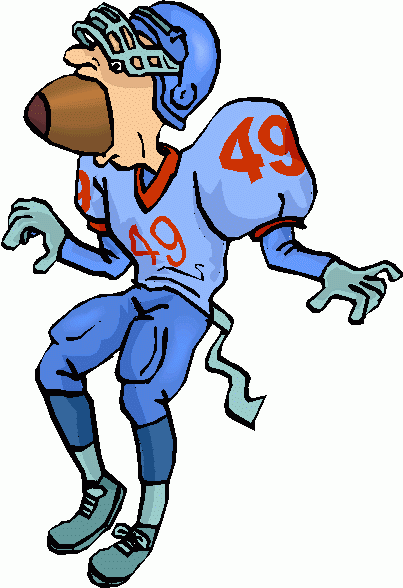 Funny Football Player Clipart