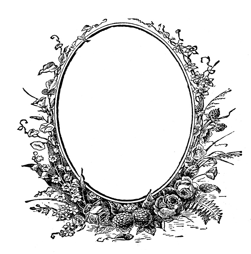 Oval picture frame clip art