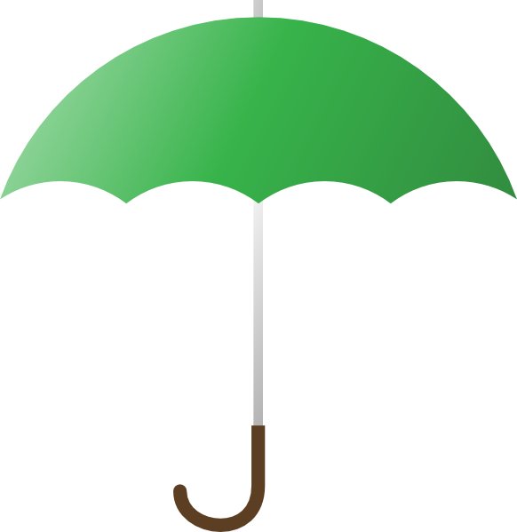 Green umbrella clipart