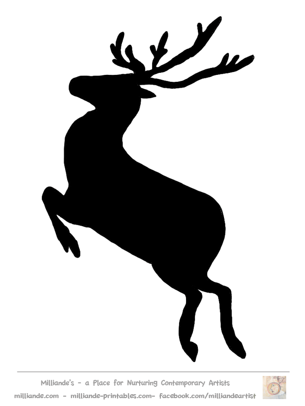 Reindeer clipart silhouette