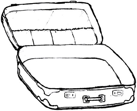 Suitcase outline clipart