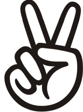 Finger Peace Sign Symbol Clipart - Free to use Clip Art Resource