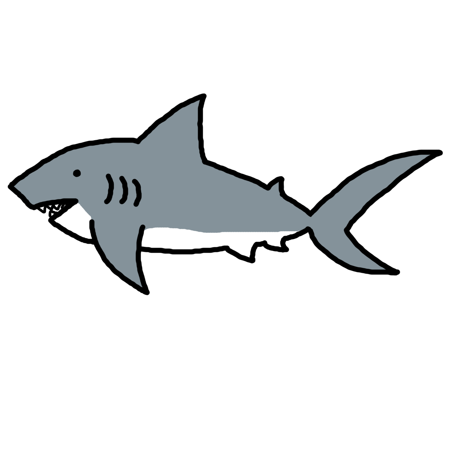 Shark clip art black and white free clipart images - Cliparting.com