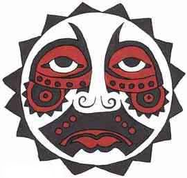 African Tribal Mask Tattoo Design