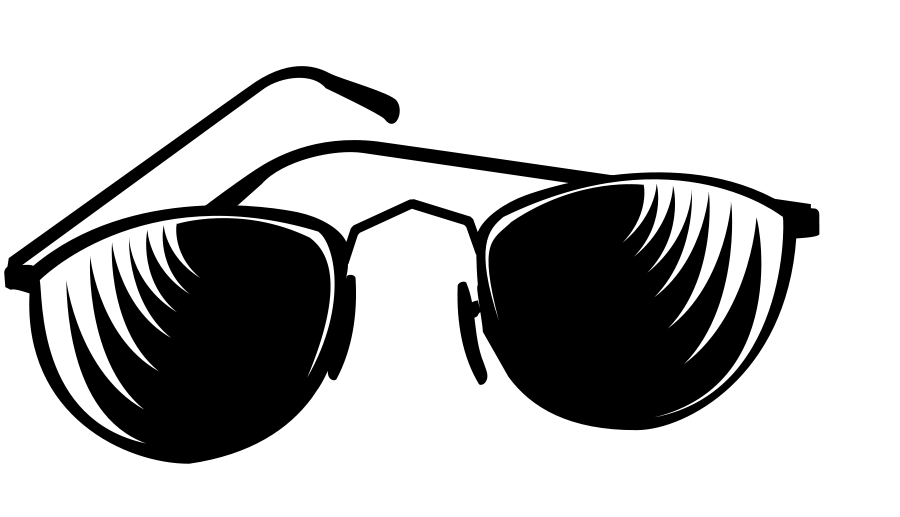 Black and white sunglasses clipart