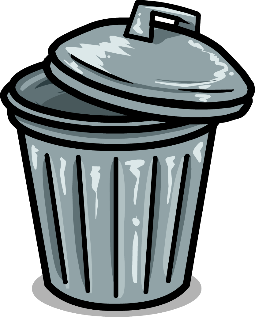 Full trash can clipart