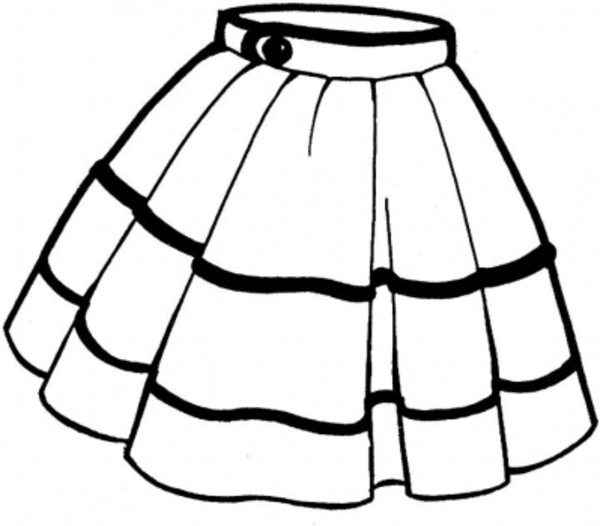p skirt colouring pages