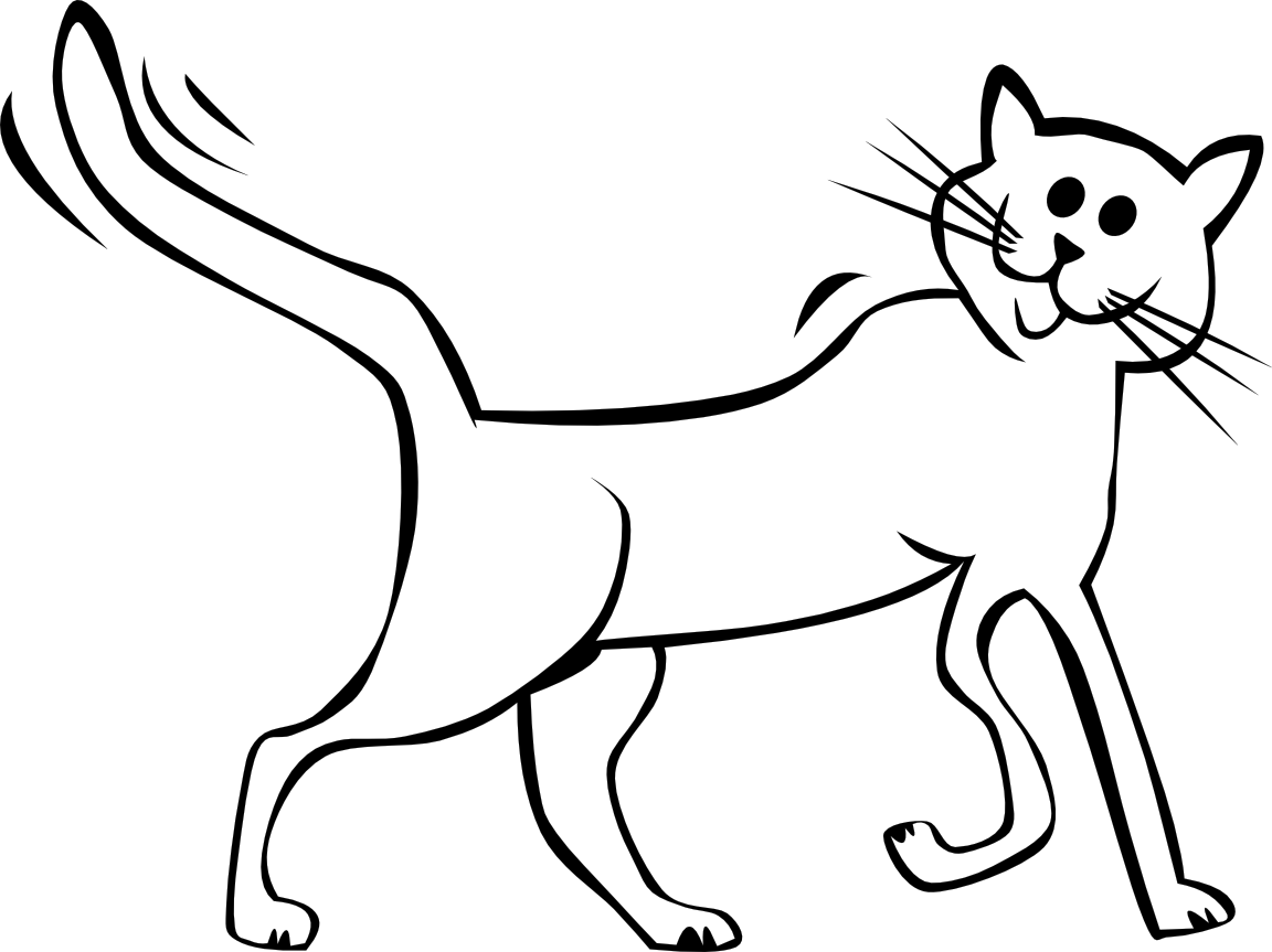 Cat Clip Art Black And White - Free Clipart Images