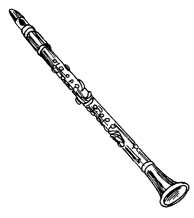clarinet Colouring Pages