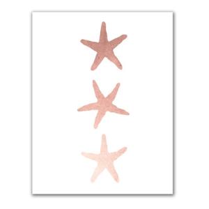 Watercolor Starfish Graphic Art in Aqua