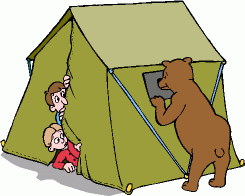 camping and fishing clip art