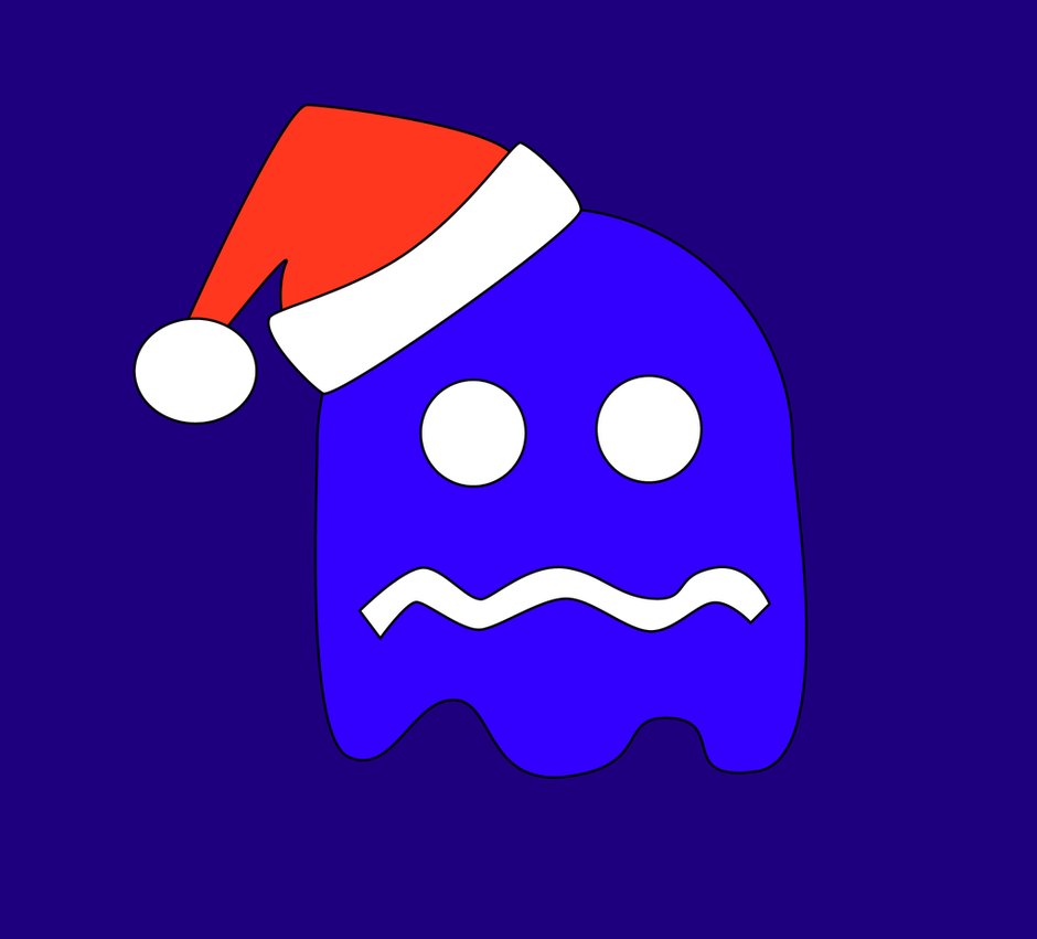 Pacman Ghost of Christmas Past by the13thzen