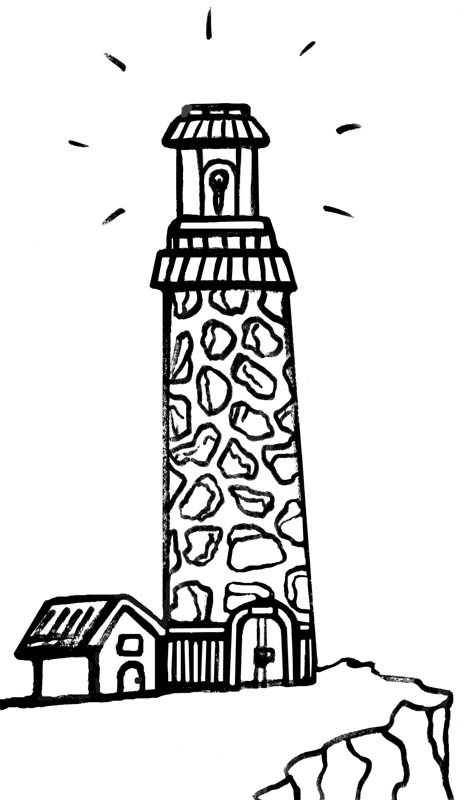 Lighthouse colouring sheets / Beach colouring sheets