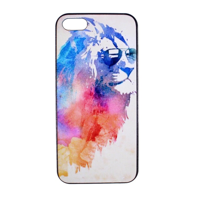 Cool Lion King Design Clear Hard iPhone 5 5S Case Cover - WIPODS ...