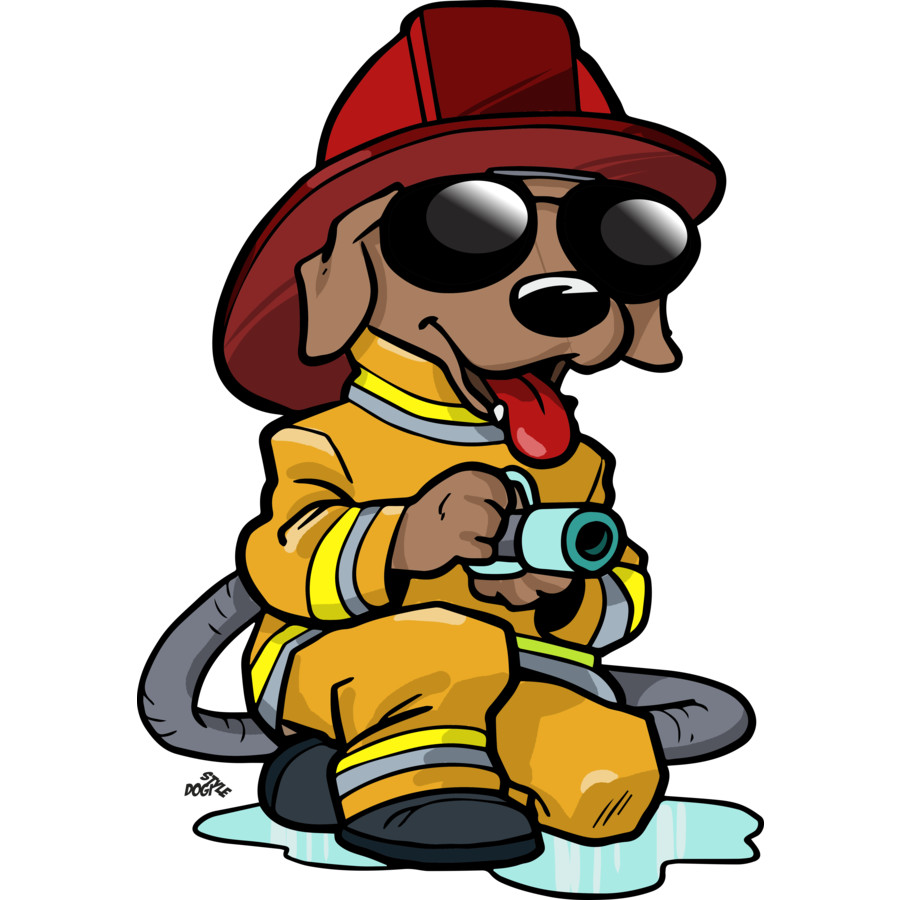 Funny Firefighter Cartoon - Free Clipart Images