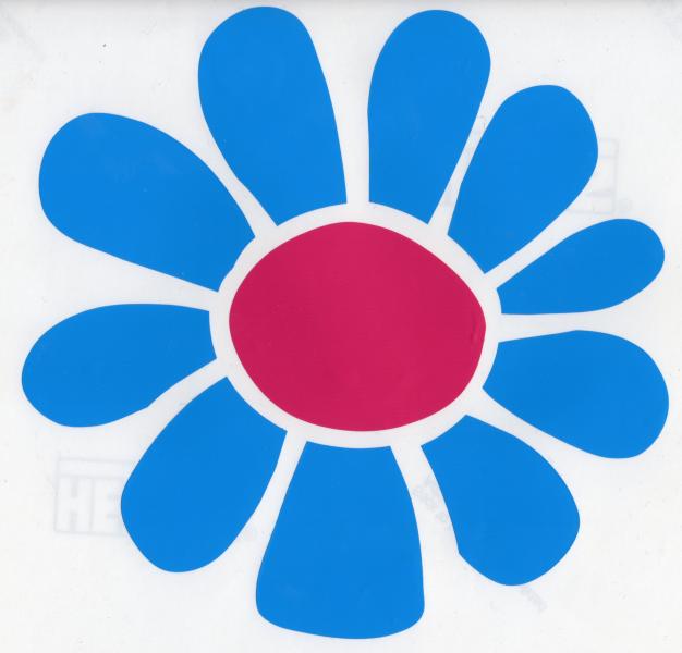 Hippy daisy flower car sticker | Hippy Motors car stickers vinyl ...