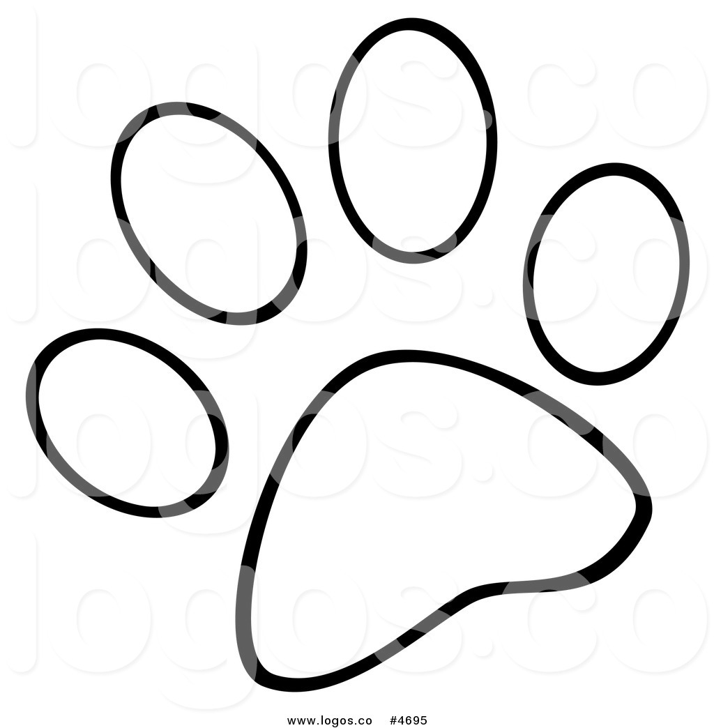 dog paw print outline