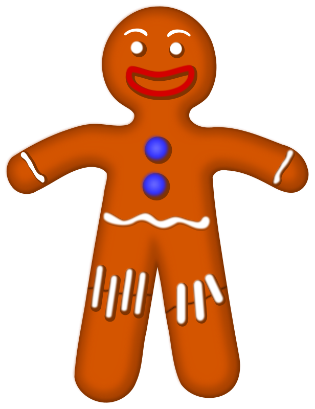 Animated gingerbread man clipart