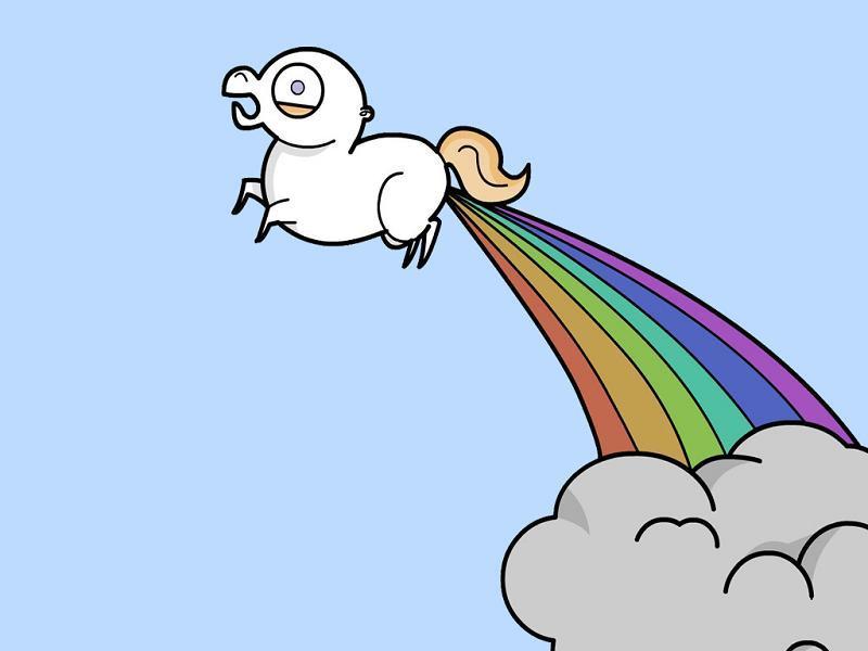 i poop rainbows xD