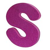 Hobbycraft Glitter Foam Letter S Pink | Hobbycraft