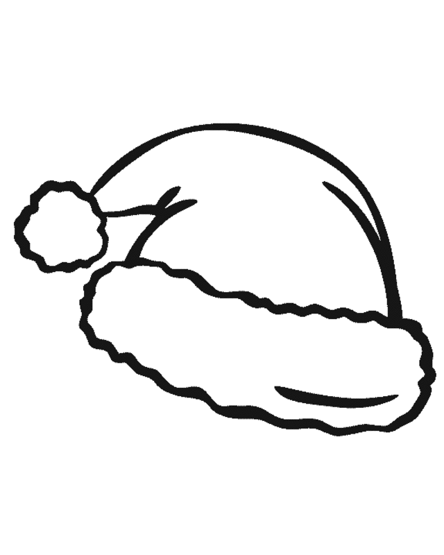 Santa Hat Colouring Pages